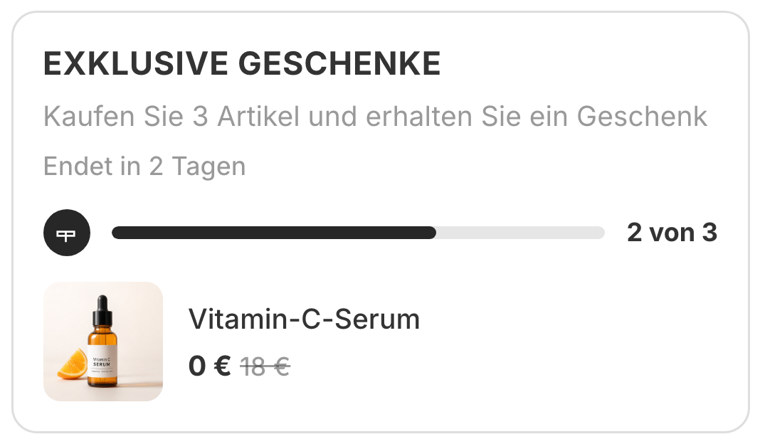 Der Artikelzähler auf der Produktseite