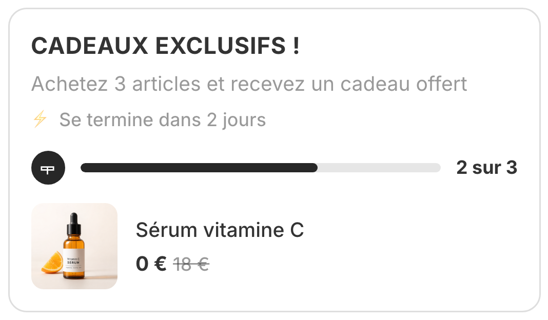 Le compteur d’articles sur la fiche produit
