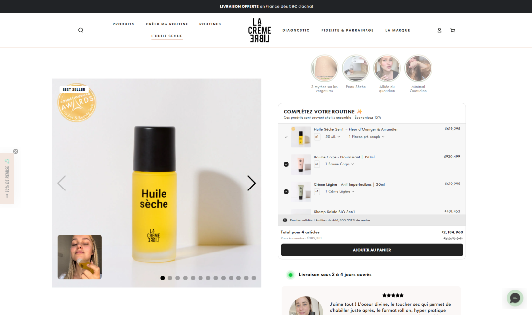 La Creme Libre store screenshot