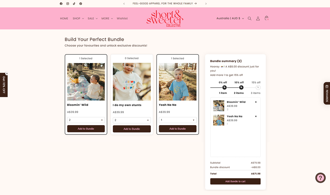 Short&Sweeter store screenshot