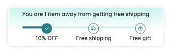 Free shipping milestone progress bar